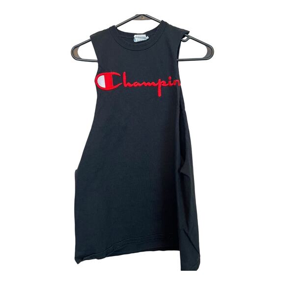 Champion M Grunge Tank Sleeveless Shirt Top Distressed Thrashed Destroyed DIY - Picture 1 of 5